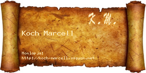 Koch Marcell névjegykártya
